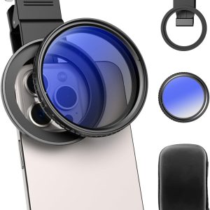 MIAO LAB 67mm CPL Filter for Phone. HD Polarizing Filter & Universal Cell Phone Clip. with Carrying Pouch & Cleaning Cloth. for iPhone 16/15/14. Samsung Galaxy & All Smartphones